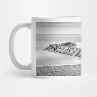 Abandoned Rock Pier B&W Mug